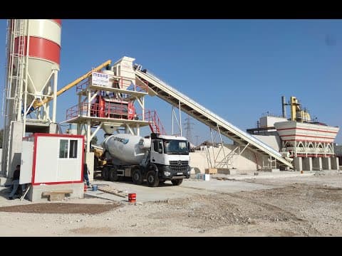 120 m³/saat Sabit Beton Santrali Montajı